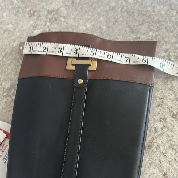 Karen Scott Deliee Round Toe Knee High Riding Boots Black Cognac Women 8.5 M NIB - Picture 8 of 8